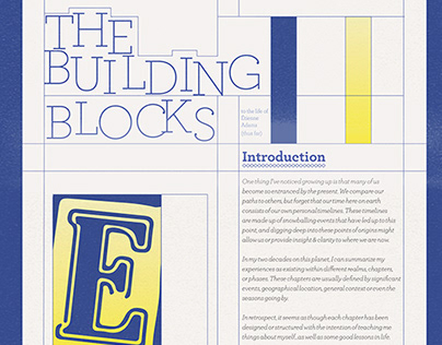 The Building Blocks (to the life of Etienne Adams)