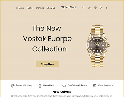 Watch Store Landing Page