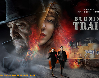 a movie poster( BURNING TRAIN)