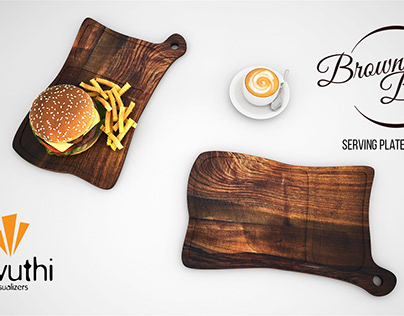Product design_ Wooden serving plate