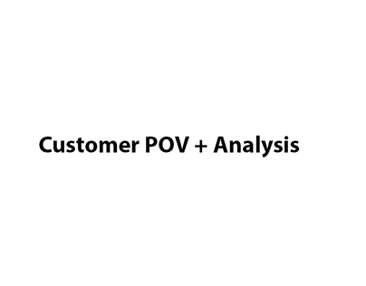 Customer POV + Analysis.