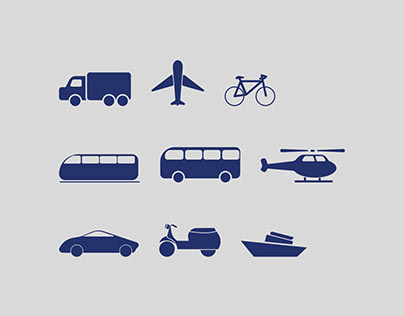 Transportations Icon Set