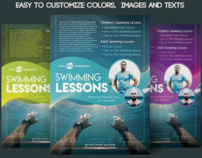 FREE SWIMMING LESSONS FLYER IN PSD