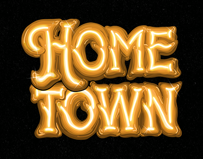 + hometown logo lettering +
