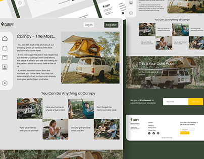 Web application for booking camping places "Campy"