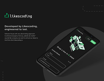 Likescoding Software House - Estimation landing page