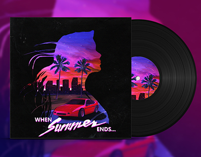 When Summer Ends - Synthwave Album Cover