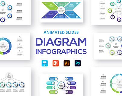 Diagrams animated infographics