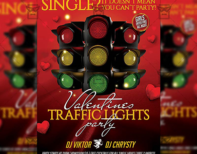 Traffic Lights Party - Seasonal A5 Flyer Template