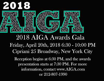 AIGA Awards Gala Cards