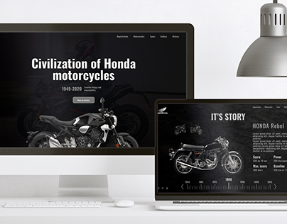 Web design for HONDA motorcycles