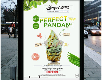 ice cream promotion poster design