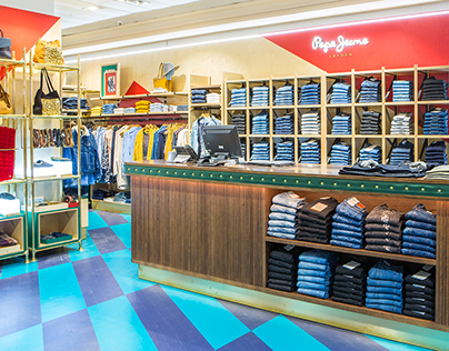 Pepe Jeans London, Shop in shop installation.