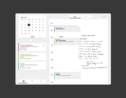 iPad interactive diary concept