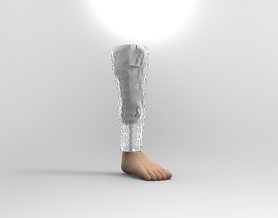 Prosthetic leg 3d render