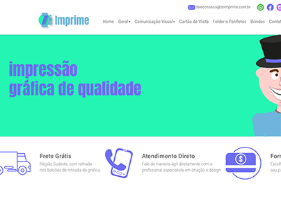 Protótipo Web Site Zé Imprime