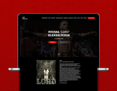 Website design for Michal Oleksiejczuk (MMA/UFC)