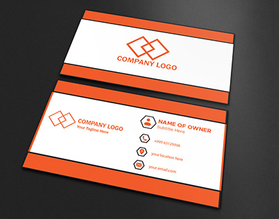 orange business card
