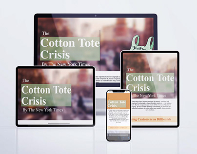Cotton Tote Crisis // Storytelling website