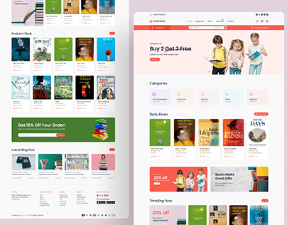 Books Shop website Ui Design