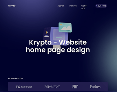 krypto - wesbite home page design