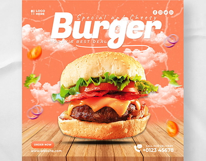 Fast Food Social Media Posts And Facebook Covers