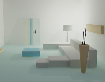 Minimal 3D Interior Design Living Room