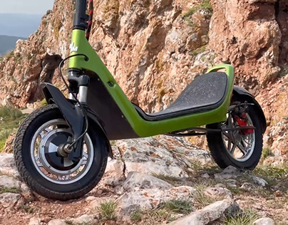 Carbon fiber, lightweight electric scooter