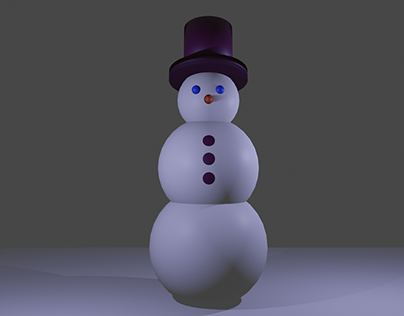 Modelagem 3D Boneco de Neve