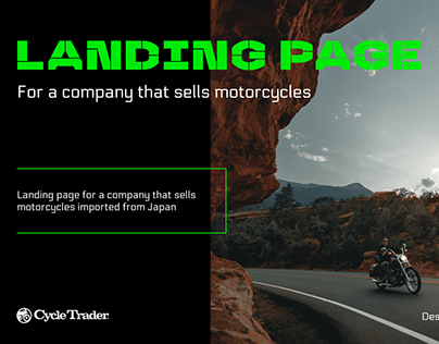 Landing page for selling motorcycles UI/UX Design
