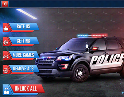 US police chase game UI/UX Design