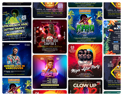 Party Flyer Design - Afro | Night Club | Hot Summer