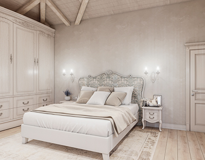 Bedroom in classic style.