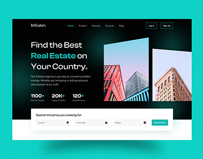 Real Estate Website Header Design