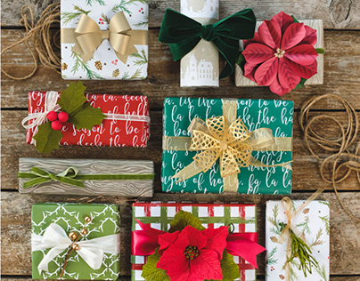 Winter Cozy Holiday Gift Wrap