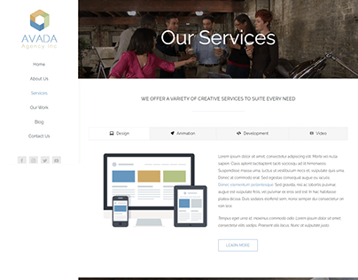 Agency Website - Services page