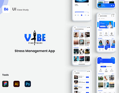 Vibe - Stress Management App (UI Case Study)