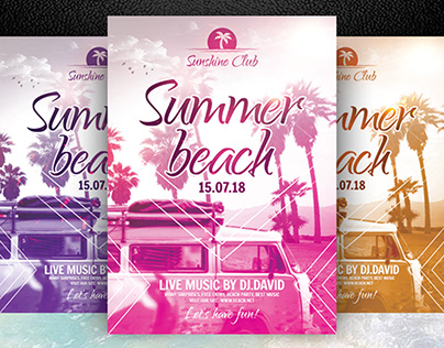 Summer Beach Flyer Template