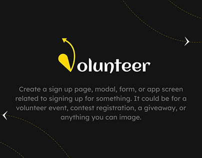 Volunteer APP UI screens