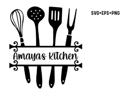 Personalized Kitchen Utensils SVG+EPS+PNG