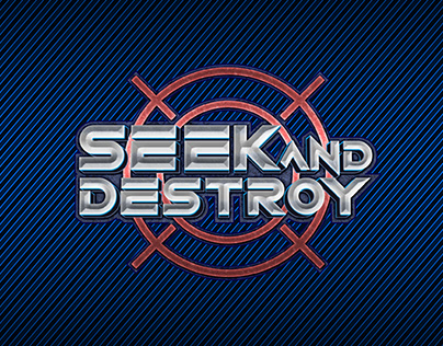 Seek and Destroy - Game Logo + Key Art design