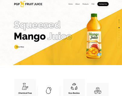 PGP Fruit Juice Web Landing Page