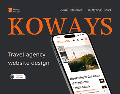 Koways travel. Travel agency website design. | UI/UX