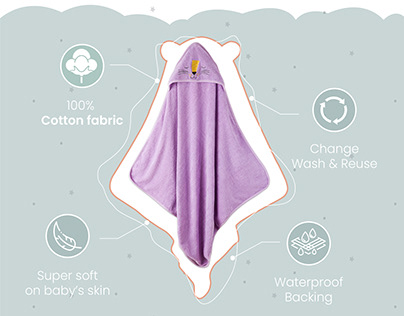 Baby towel | Amazon A+ | Baby essentials
