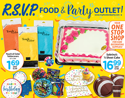 RSVP Food & Party Outlet – Standard Ad Layouts