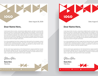 Corporate modern letterhead design template