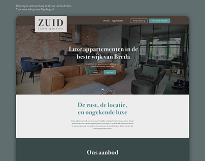 ZUID - website ontwerp