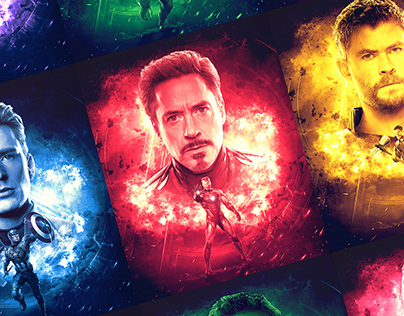 Avengers Original Six Poster Graphics
