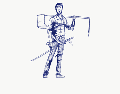 Sketch from Cowboy Ninja Viking cover