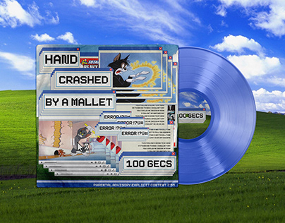 Vinyl cover 100 gecs Hand crashed by a mallet